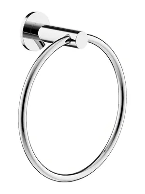 Полотенцедержатель SANCOS 188мм, кольцо, настенный, латунь, хром, SC9029CH