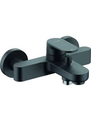 Смеситель KLUDI для ванны/душа, настенный, однозахватный, фиксир. излив, черный мат. 246913975
