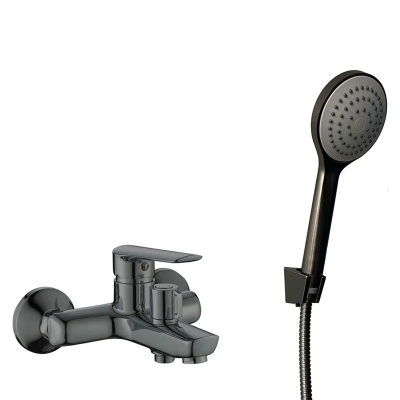 Смеситель для ванны/душа ESKO Gun Metal LG54GM однозахватный, короткий излив, темно-серый