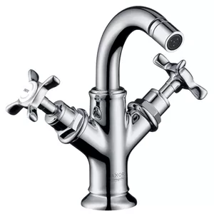 Смеситель Axor 16520 для биде двухзахватный, донный клапан, излив 104 мм, хром