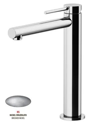 Смеситель GATTONI 9048/90NS для раковины, с донным клапаном, никель браш