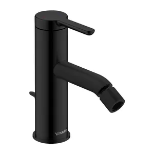 Смеситель Duravit для биде однозахватный с донным клапаном, черный матовый C12400001046