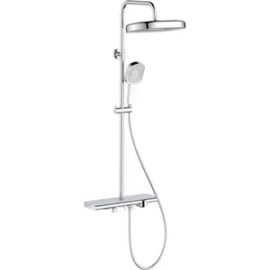 Душевая система ESKO ST350 верхний/ручной душ, смеситель с коротким изливом, хром