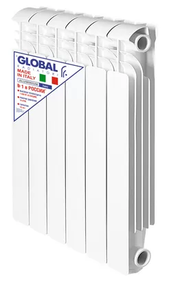 Радиатор алюминиевый GLOBAL -350 ВШГ:432х80х80 134 Ватт