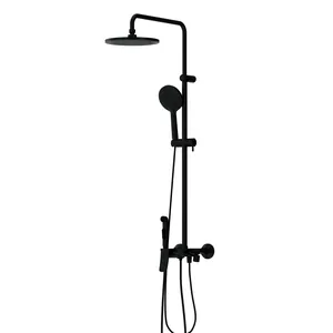 Душевая система DAMIXA /Jupiter полка, верхний/ручной, гиг.душ, черная DX220910300/977770300