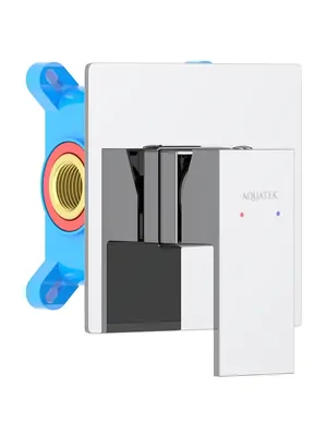 Смеситель для душа Aquatek AQ1666CR встраиваемый, однозахватный, цвет: хром