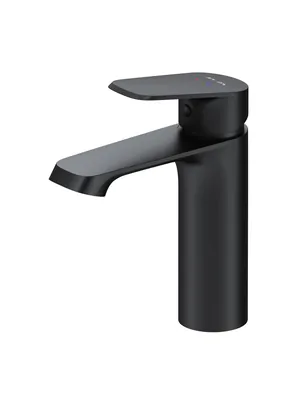 Смеситель AM.PM для умывальника, однозахватный, излив 122 мм, черный матовый F8F02122