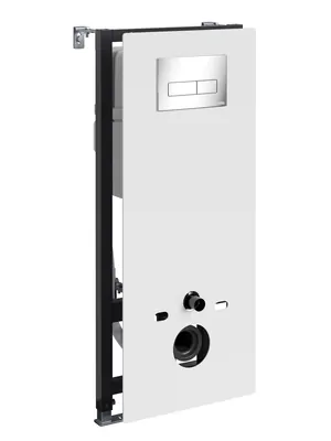 Инсталляция для унитаза WasserKRAFT с клавишей смыва, цвет: хром/белый 20TLT.010.ME.WH.CH03