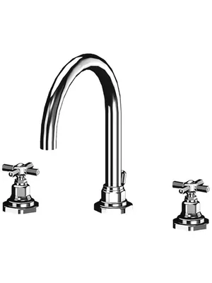 Смеситель GATTONI для раковины, ручки Paris, с донным клапаном, хром TR097/18CO