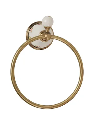 Migliore Полотенцедержатель-кольцо, керамика с декором, бронза ML.PRO-60.508.BR