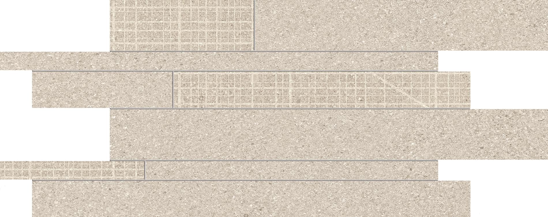 мозаика Grain Stone Listelli Sfalsati Fine Rough Grain Sand Naturale 30x60