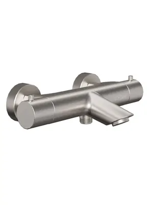 Смеситель для ванны Paini Сох настенный,термостат.,без душевого гарнитура,браш. никель 78PW111TH