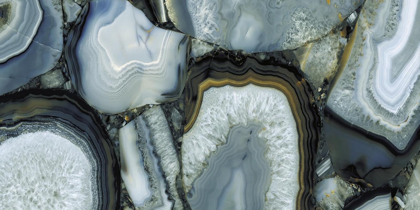 панно Marmi Stuoiato Book Match B Agate Azure Full Lappato 162x324