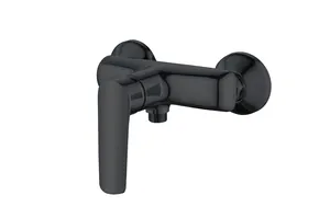 Смеситель для душа ESKO Black LG80B настенный, однозахватный, без излива, цвет: черный