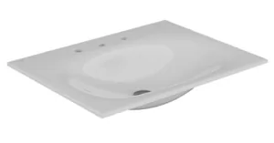 Раковина Keuco 705х538 накладная на тумбу,3 отверстия под смес., белый 33340310703