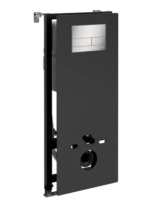 Инсталляция для унитаза WasserKRAFT с клавишей смыва, цвет: никель/черный 20TLT.010.ME.BL.BN04