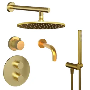 Душевая система Paini для ванны/душа, на 3 выхода, золото брашированное 78PJSET36911THSHBATH