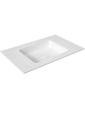 Мебельная раковина (810х516х9) белая матовая, искусственный камень, накладка на слив в комплекте WBD81001