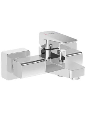 Смеситель для ванны/душа Vitra Square A42737EXP настенный, однозахватный, цвет: хром