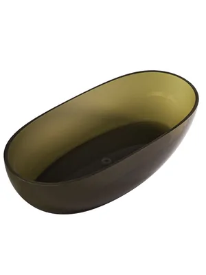 Прозрачная ванна Abber (1700х750) отдельностоящая, донный клапан, оливковая AT9703Vesuvian