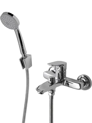 Смеситель IDDIS для ванны ZODSB02i02 однозахватный, излив 187 мм, душевой гарнитур