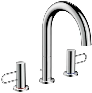 Смеситель Axor 38054000 для умывальника на 3 отверстия, с донным клапаном, хром