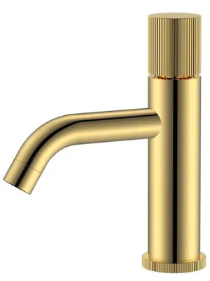 Смеситель Boheme 121-GG.3 для раковины, на 1 отверстие,однозахв, ручка spirale, золото