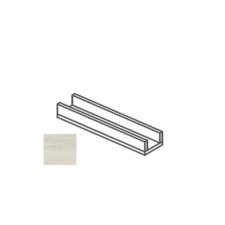 Impronta italgraniti Dorset DR01CA6 Canalina Bianco Cross Cut 14x60x8 матовая