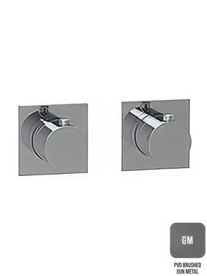 Смеситель для ванна/душ Almar термостат. на 2-3 потребителя, расположение вер/гор. цвет оружейный металл брашированный E180182.GM