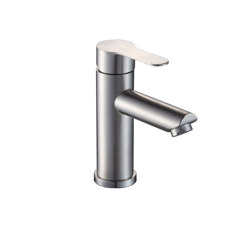 Смеситель для умывальника ESKO OL 26 однозахватный, без д/к, излив 95 мм, цвет: нерж. стал