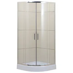 Душевой уголок BelBagno (900х900х1950) -195-R-2-80-C-Cr полукруг, стекло прозрач/профиль хром