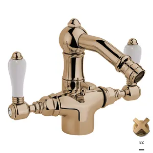 Смеситель Nicolazzi для биде, поворотный излив, бронза 1434BZ78