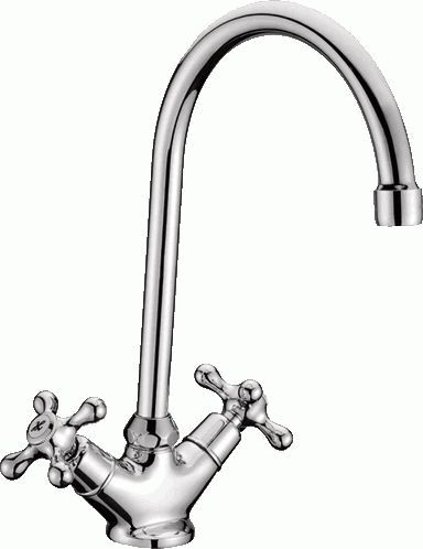 Смеситель для кухни Lemark LM2105C двухзахватный, с поворотным изливом 315 мм, хром