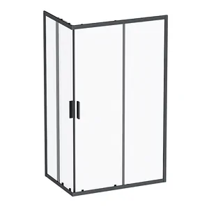 Душевое ограждение AM.PM 120x80, стекло прозрачное, профиль чер. мат. W93G-404-120280-BT