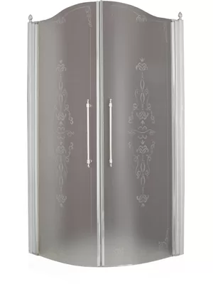 Душевой уголок Migliore (900х900х1950) стекло матовое+декор, хром 20419