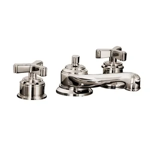 Смеситель для раковины Devon&Devon Tribeca TRB500NK на 3 отверстия, с донным клапаном, блестящий никель