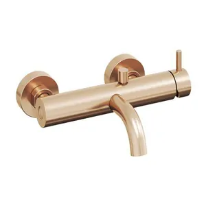 Смеситель для ванны/душа Ravak X070353 настенный, излив 158мм, однозахватный, розовое золото