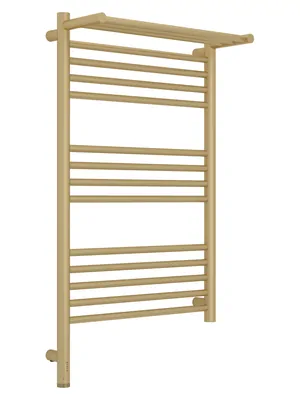 СУНЕРЖА с полкой Полотенцесушитель 800х500 шампань матовая МЭМ левый 022-6006-8050