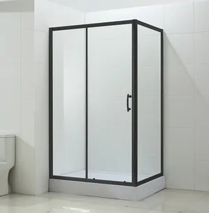 Душевая дверь BAND HOURS MIKE 120D (1200x1900) прозрачное стекло/профиль черный мат. 200350001