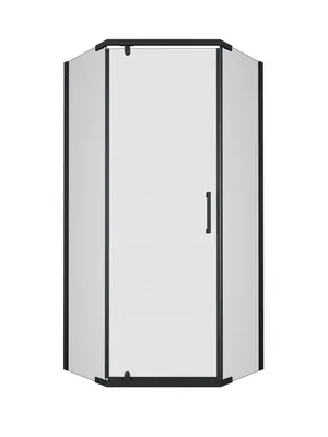 Душевой уголок Triton (90х90) без поддона, стекло 6 мм прозрачное/профиль черный DK347