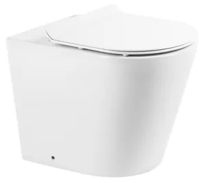 Унитаз приставной BelBagno -R 580x360x430 безободковый, крепеж в комплекте, цвет:белый BB1003CBR