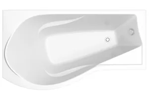 Ванна акриловая BAS 170х80 угловая, левая, асимметричная, каркас, без слива-перелива, белый