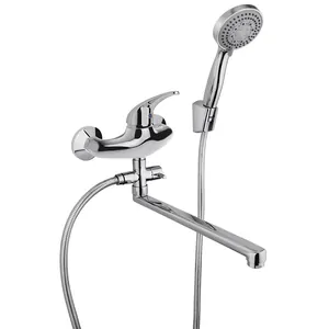 Смеситель для ванны Paini настенный,однозахватный,с душевым гарнитуром,хром 39CR112P19CAKM