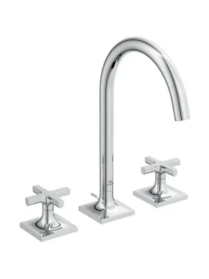 Ideal Standard Смеситель для раковины BD143AA двухзахватный, донный клапан, хром