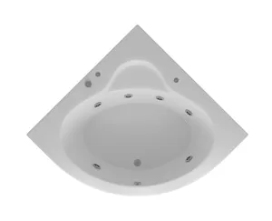 Ванна акриловая Акватек 146х146 аэромассаж, пневмо управление, панель каркас,слив