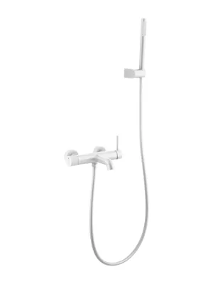 Смеситель Boheme 463-MW для ванны/душа, настенный, однозахватный, с ручным душем, белый матовый