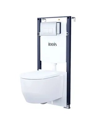 Инсталляция с подвесным унитазом IDDIS сиденье с микролифтом, клавиша смыва BASAI01i73