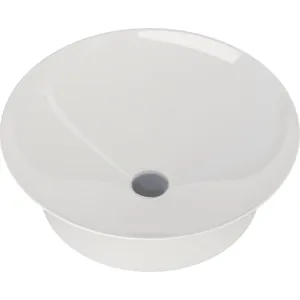 Раковина накладная Aquanet -1 420х125 круглая, без перелива и отв. под смеситель, белый 273685