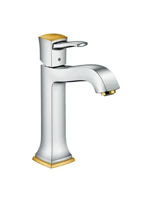 Смеситель Hansgrohe 31302090 для умывальника с донным клапаном, 160 хром/золото