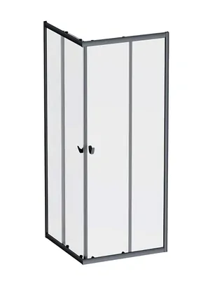 Душевое ограждение AM.PM 1900х800х800, профиль черный мат/стекло прозрачное W87G-403-8080-BT